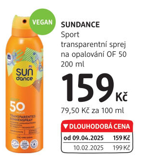 Sprej transparentní na opalování OF 50 Sport Sundance