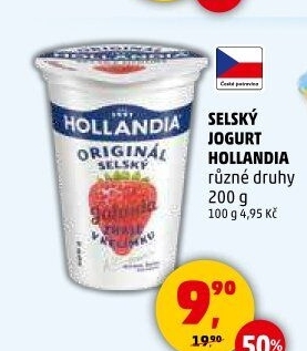 Ochucený jogurt selský Hollandia