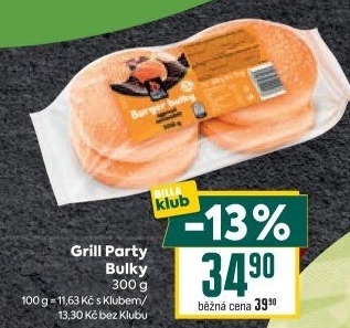Bulky na hamburger Grill Party