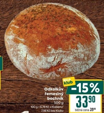 Chléb řemeslný bochník Odkolek