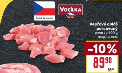 Maso na guláš vepřové Vocílka
