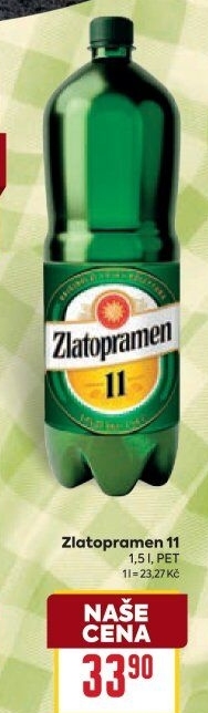 Pivo světlý ležák 11° Zlatopramen