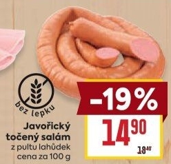 Salám javořický točený