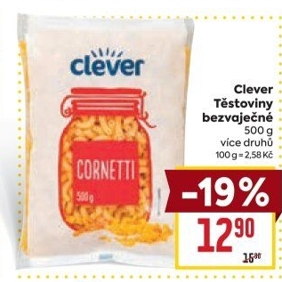 Těstoviny bezvaječné Clever