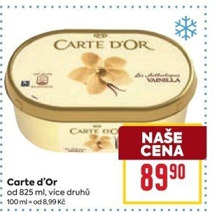Zmrzlina ve vaničce Carte D'