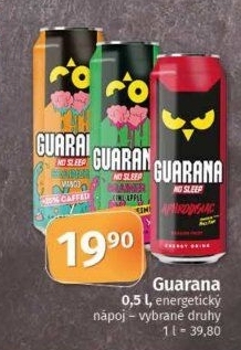 Energetický nápoj Guarana