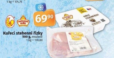 Kuřecí stehenní řízky mražené DZ Klatovy
