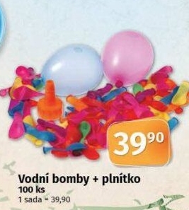 Nafukovací balónky vodní bomby