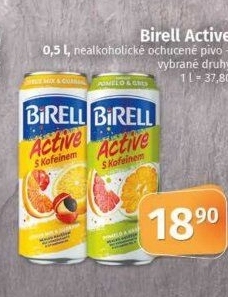 Nealkoholické pivo ochucené Active Birell