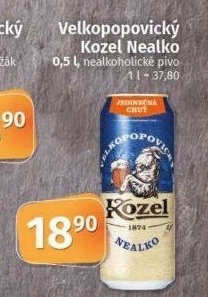 Nealkoholické pivo Velkopopovický Kozel
