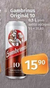 Pivo světlé výčepní Originál 10° Gambrinus