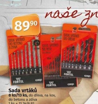 Sada vrtáků do dřeva Fortel