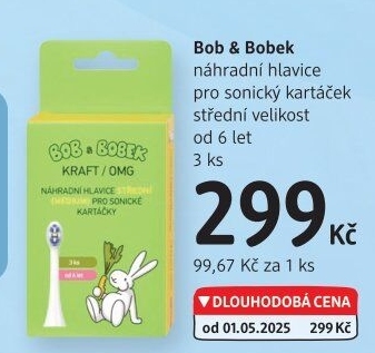 Dětský sonický zubní kartáček Bob a Bobek - náhradní hlavice