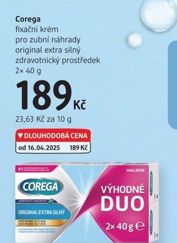 Fixační krém na zubní protézu Corega