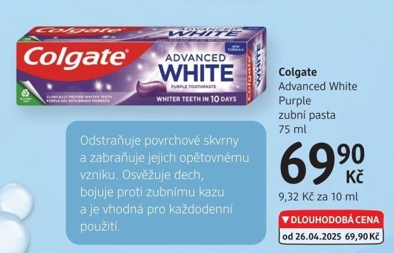 Pasta na zuby Advanced White Purple Colgate