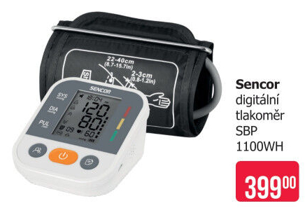 Digitální tlakoměr Sencor SBP 1100 WH