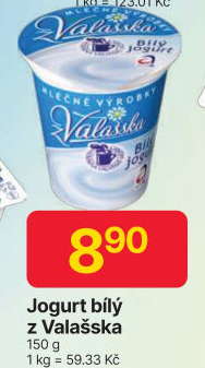 Bílý jogurt z Valašska Mlékárna Valašské Meziříčí