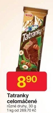 Celomáčené Tatranky Sedita