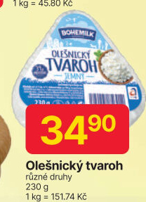 Tvaroh Olešnický Bohemilk Opočno
