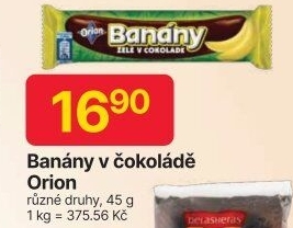 Tyčinka Banány v čokoládě Orion