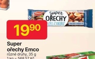 Tyčinka bez lepku Super Ořechy Emco