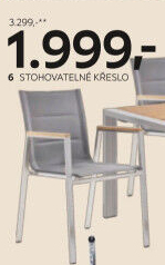 STOHOVATELNÉ KŘESLO