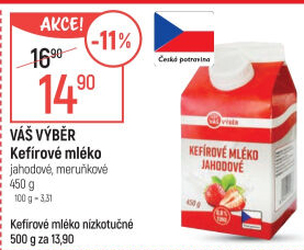 Kefírové mléko ochucené Váš výběr