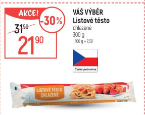 Listové těsto Váš Výběr