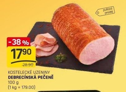Pečeně debrecínská Kostelecké uzeniny