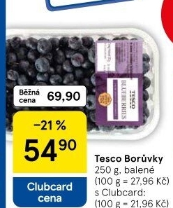 Borůvky Tesco