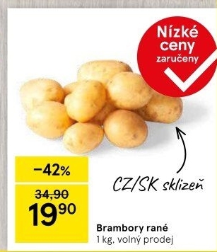 Brambory konzumní rané