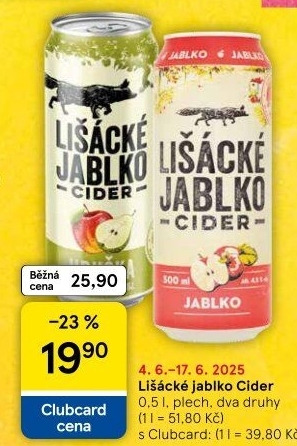 Cider Lišácké jablko Heineken