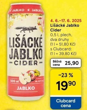Cider Lišácké jablko Heineken