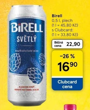 Nealkoholické pivo Birell