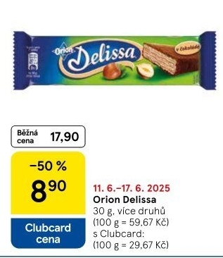 Oplatky celomáčené Delissa Orion