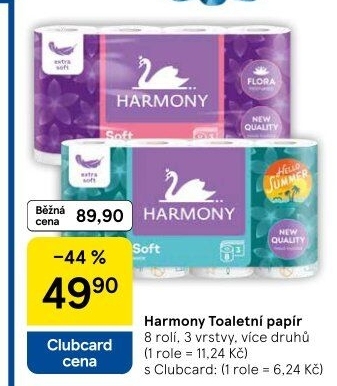 Toaletní papír 3vrstvý Harmony