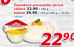 Česneková sýrová pomazánka Váhala