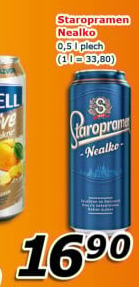 Nealkoholické pivo Staropramen