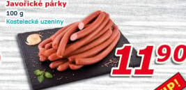 Párky javořické Kostelecké uzeniny
