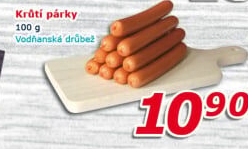 Párky krůtí Vodňanské kuře