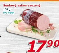 Salám šunkový zauzený Maso uzeniny Polička