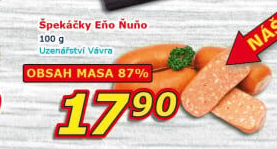 Špekáčky Eňo Ňuňo Uzenářství Vávra