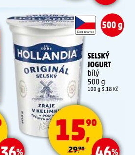 Bílý jogurt selský Hollandia