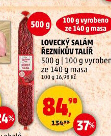 Salám lovecký Řezníkův talíř