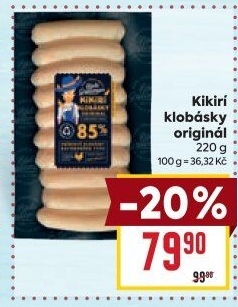 Grilovací klobása Kikirí Láďa Grileman Kostelecké uzeniny