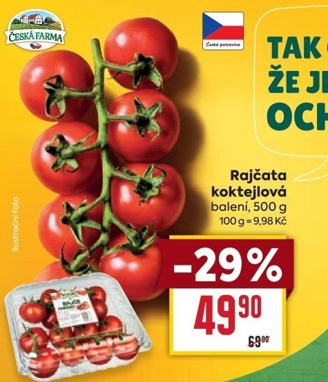 Rajčata koktejlová Česká farma