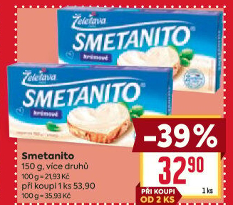 Sýr tavený Smetanito Želetava