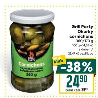 Okurky Cornichons Grill Party