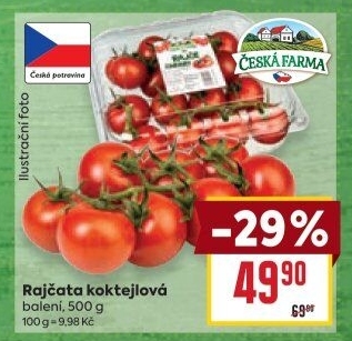Rajčata koktejlová Česká farma