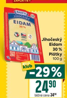 Sýr Eidam Jihočeský 30% Madeta